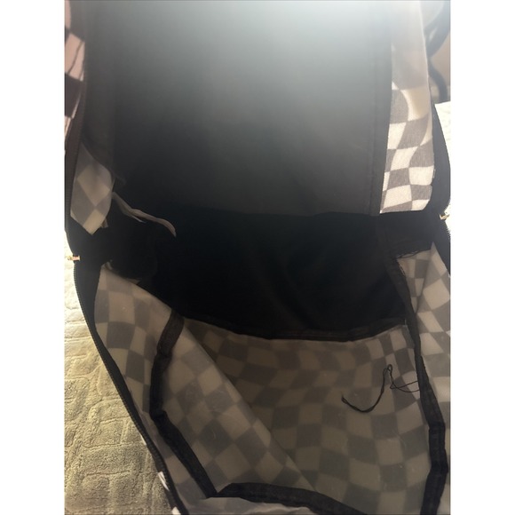 New Moda West Black/White Check Back Pack USA - Picture 2 of 6